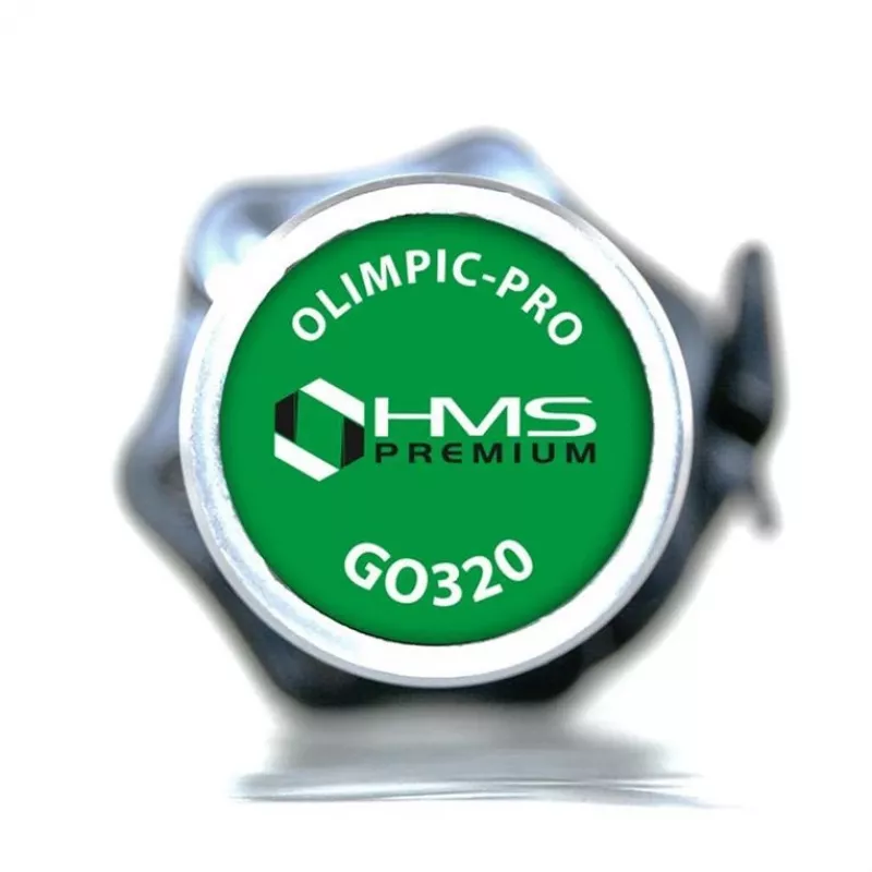 GO320 + ZG1000 Czarna sztanga olimpijska 14,8 kg 1830 mm Hms z czarnymi zaciskami szczękowymi