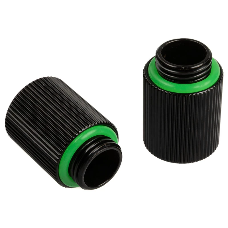 Bitspower Touchaqua Adapter prosty G1/4 cala AG na G1/4 cala IG - 2 szt., 20 mm, czarny