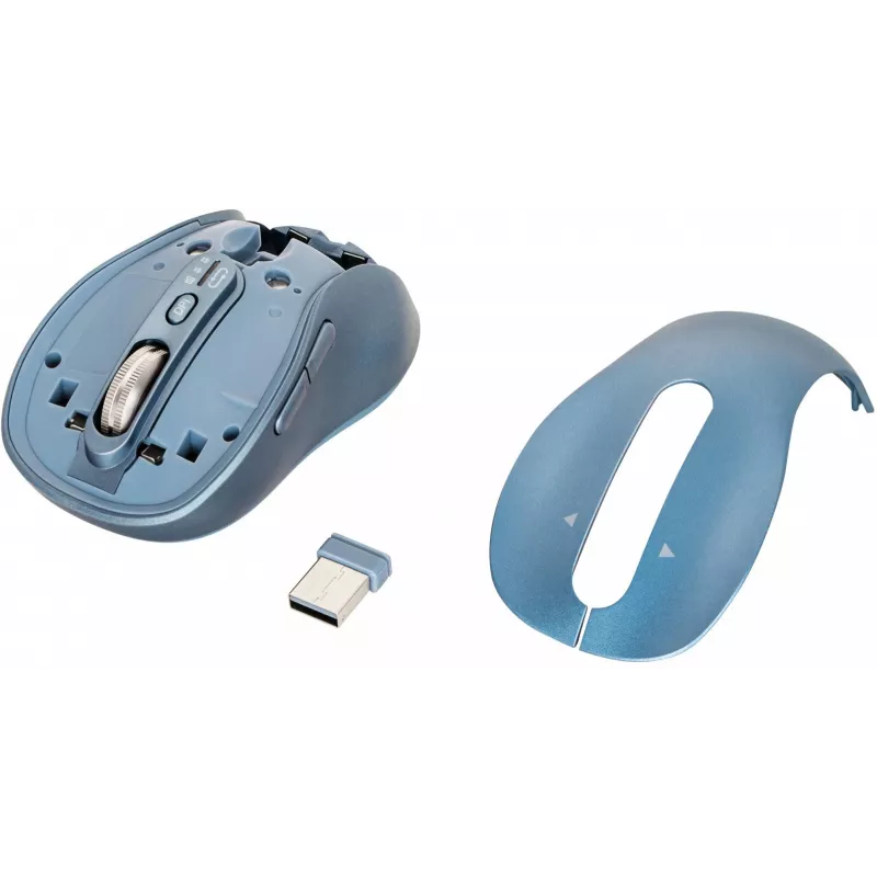 Mysz bezprzewodowa YENKEE YMS2010BE ergonomiczna dual-mode, 2.4 GHz USB + Bluetooth 5.1, 4-poziomowe DPI 1000–3200, 6 przycisków
