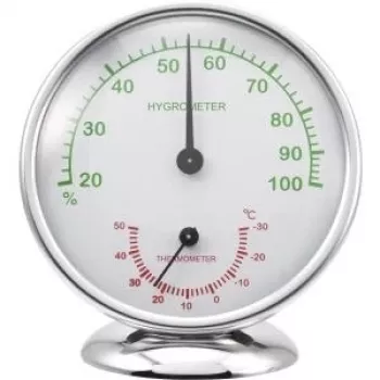 Higrometr Renkforce 6510 Alu — aluminiowy termohigrometr do pomiaru temperatury i wilgotności