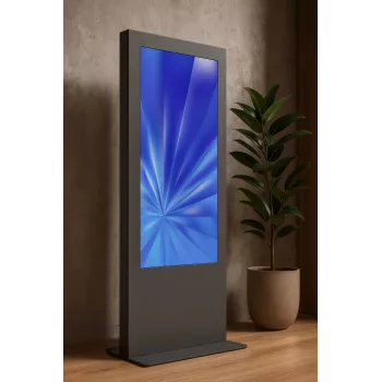Kiosk wolnostojący EDBAK IDS09.55 55 cali czarny – wolnostojący stojak ekspozycyjny na ekrany 55 cali