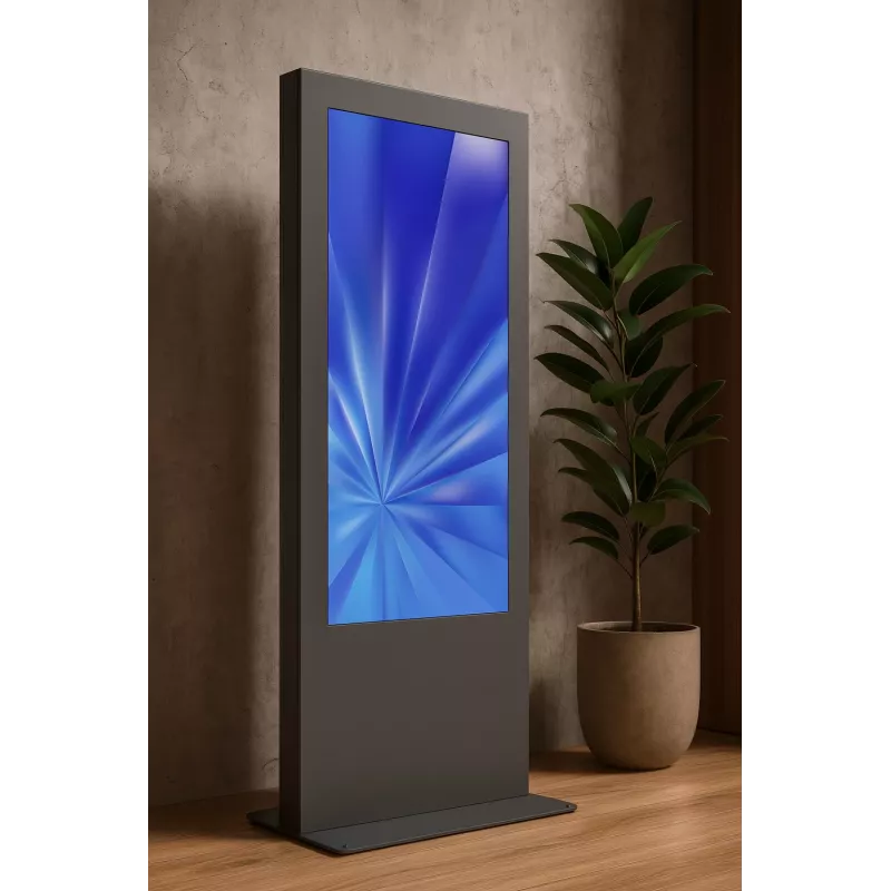 Kiosk wolnostojący EDBAK IDS09.55 55 cali czarny – wolnostojący stojak ekspozycyjny na ekrany 55 cali