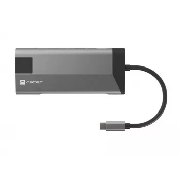 NATEC Fowler Plus USB Type-C Czarny Szary MicroSD SD Hub