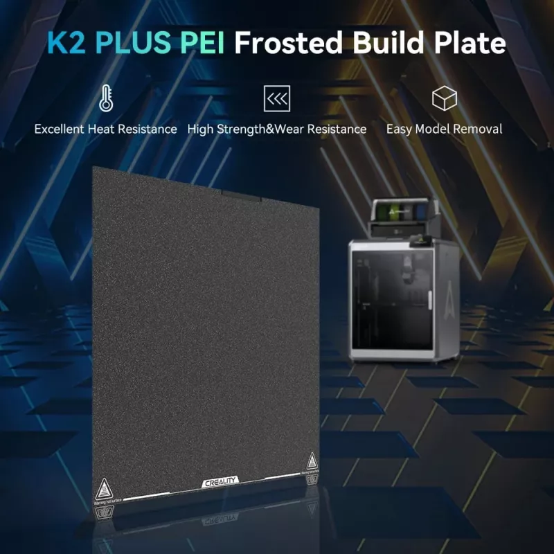 Płyta robocza Creality K2 Plus PEI Frosted 400×400 mm — zamienny stół drukarki
