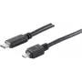 Kabel USB S/CONN 77145-3.0 USB 2.0 3 m USB C Micro-USB B Czarny