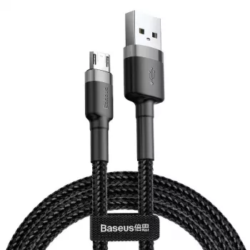 Kabel Baseus Cafule 2.4A 1m Micro USB (szary/czarny)