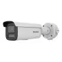 Kamera sieciowa typu bullet Hikvision Pro Series 4MP AcuSense z ostrzegawczą sygnalizacją świetlną i dźwiękową, zmiennoogniskowa zmotoryzowana