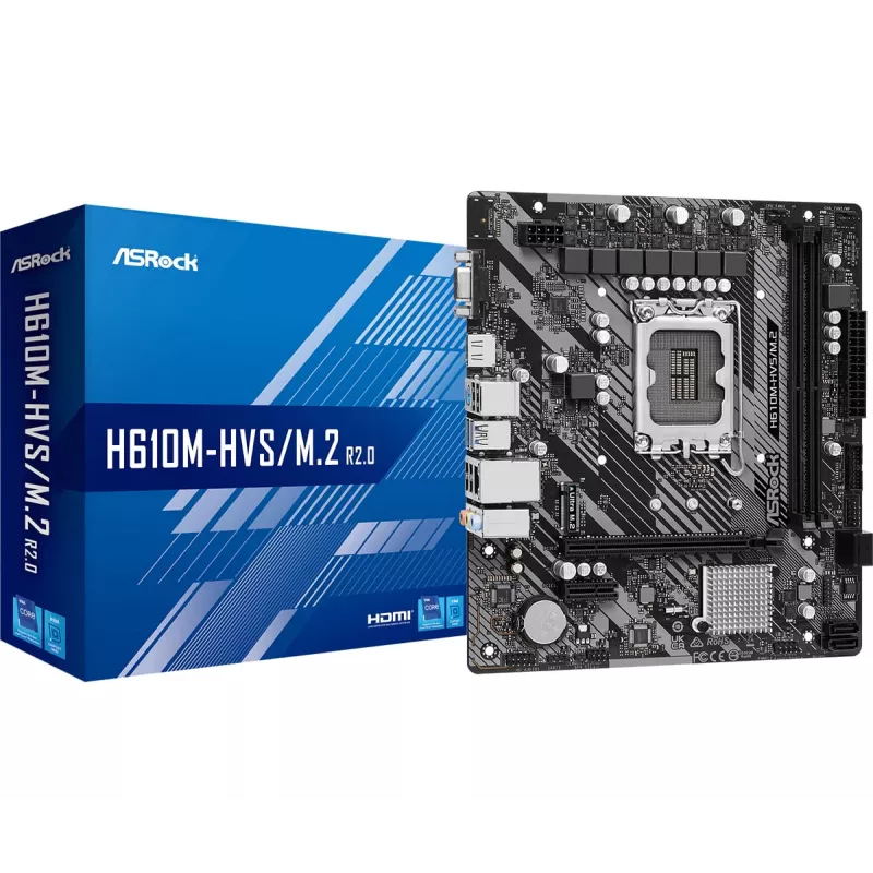ASRock H610M-HVS/M.2 R2.0 DDR4 LGA1700 Micro-ATX Płyta główna