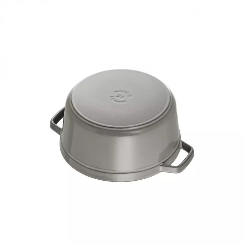 Cocotte Staub 20 cm szary żeliwny