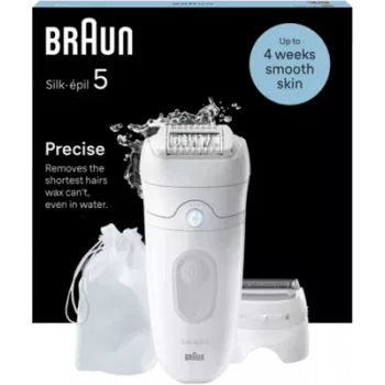 Epilator BRAUN Silk Epil 5 5-060 — przewodowy epilator z 28 pęsetami i systemem masażu