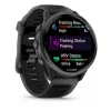 Smartwatch GARMIN Forerunner 570 — 47 mm koperta z aluminium w kolorze szarym łupkowym, półprzezroczysty czarny pasek silikonowy