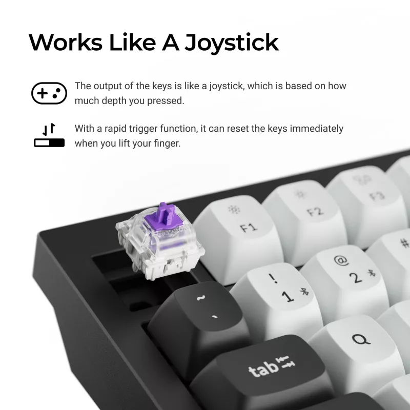 Klawiatura mechaniczna Keychron Q6H-M1 Wireless RGB Carbon Czarny
