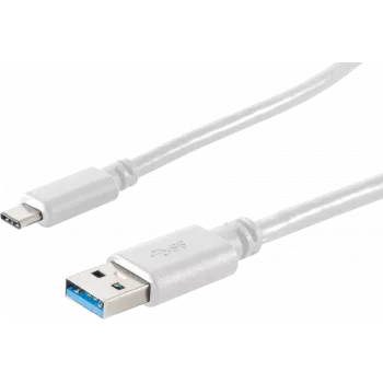 Kabel USB ShiverPeaks BS13-31026 USB 3.2 Gen 1 1m USB A USB C Biały