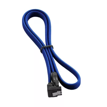 CableMod ModMesh - Kabel SATA - Serial ATA 150/300/600 - SATA (W) kątowy do SATA (W) - 60 cm - Niebieski (CM-CAB-RSAT-N60KB-R)