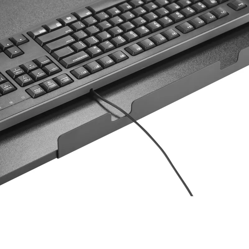 Maclean MC-839 Podsuwka pod klawiaturę | Szafka pod biurko na klawiaturę i mysz | Uchwyt zaciskowy na klawiaturę | Ergonomiczne rozwiązanie do stanowiska pracy