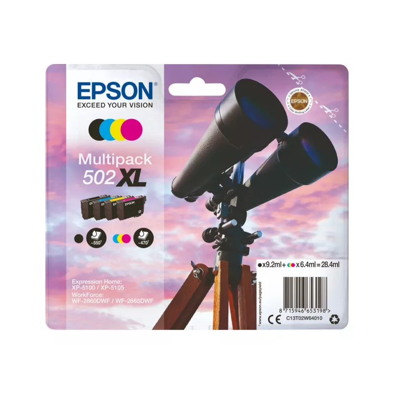 Epson 502 XL kaseta z tonerem 4 szt. Kompatybilny Czarny, cyjan, magenta, żółty