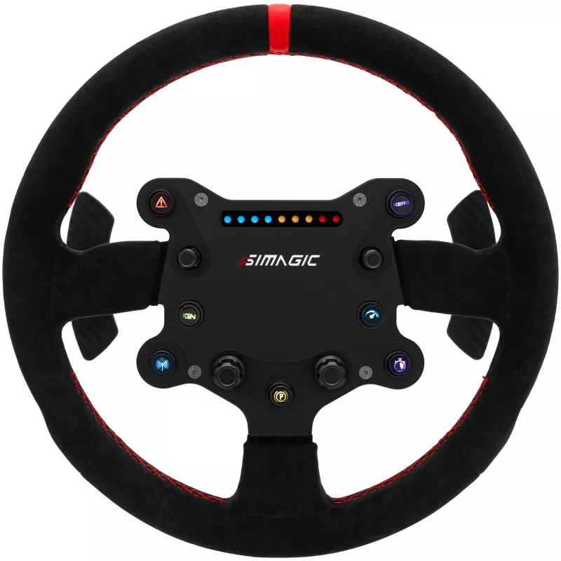 Kierownica Simagic GTS Alcantara S202 — pokryta Alcantarą kierownica do wyścigów symulacyjnych, model S202