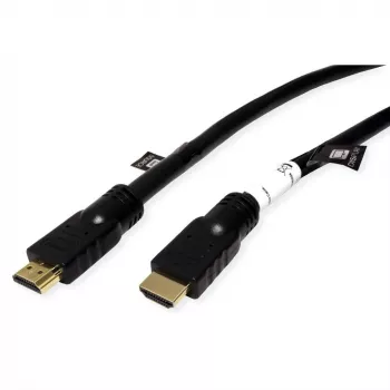 ROTRONIC-SECOMP Roline - Ultra High Speed - HDMI-Kabel mit Ethernet - HDMI männlich zu HDMI männlich - 20 m - abgeschirmt - Schwarz - aktiv, 2160p-Unt