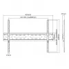 Uchwyt montażowy SBOX PLB-2546F-2 37–80 mm, obciążenie 45 kg, płyta 600×400 mm