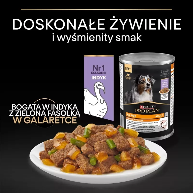 PURINA Pro Plan Everyday nutrition All size Adult Turkey w galaretce - mokra karma dla psów - 400g