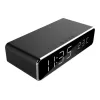 Cyfrowy budzik GEMBIRD DAC-WPC-01 z wyświetlaczem LCD, czarna obudowa aluminiowa, zasilanie sieciowe