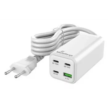 Ładowarka sieciowa MediaRange MRMA124 100 W AC, 3x USB-C, wejście 100–240 V, kabel 1,5 m, biała