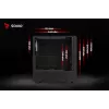 Obudowa PC Cube SAVIO Noctis Glass RGB — Czarny, ATX/Micro-ATX, 210×410×450 mm, 3×120 mm wentylatory z przodu