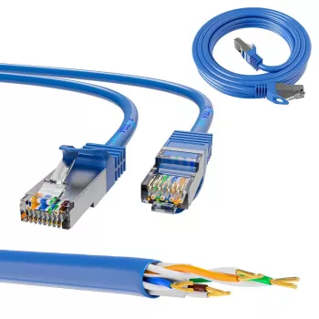 Kabel sieciowy Extralink LAN Patchcord Kat.6A RJ-45 Cat6a 3m niebieski
