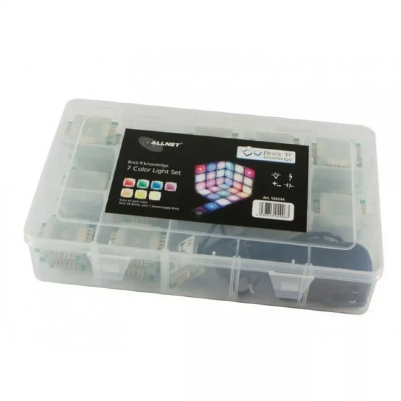 Zestaw świetlny ALLNET BrickRknowledge 7 Color Light Set niebieski zielony pomarańczowy czerwony ciepły biały żółty