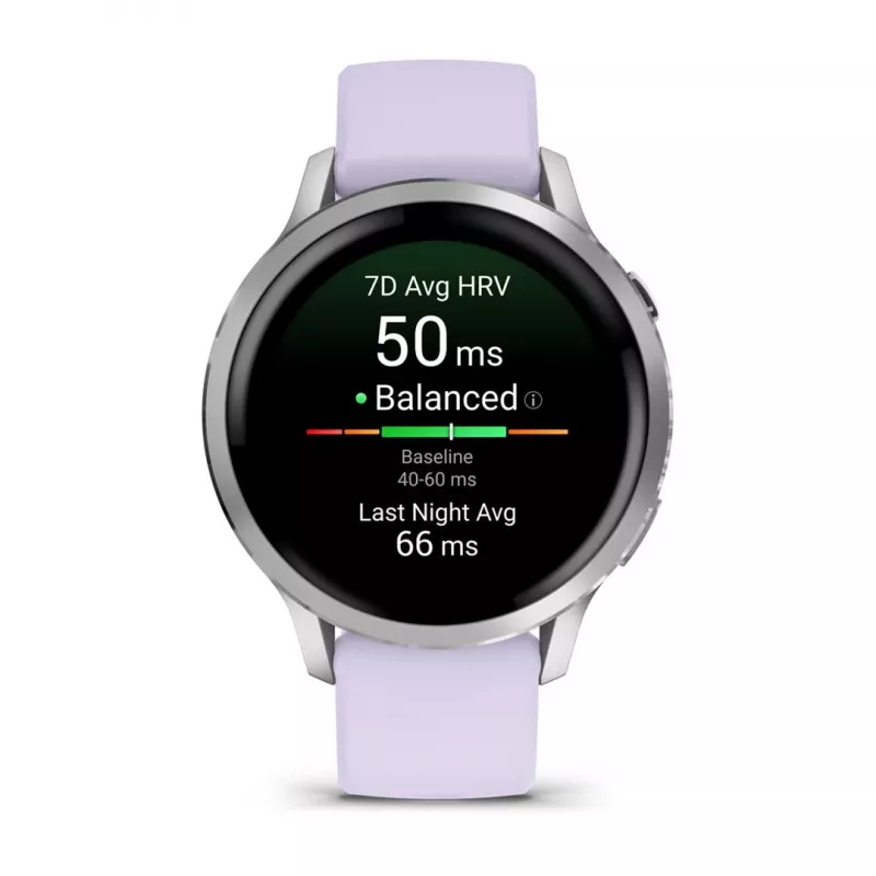 Garmin Venu 4 3,05 cm (1,2) AMOLED 41 mm Cyfrowy 390 x 390 pikseli Dotykowy Srebrny Wi-Fi GPS (satelitarny)