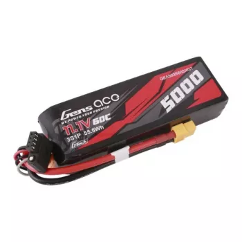 Gens ace G-Tech 5000mAh 11,1V 60C 3S1P LiPo z wtyczką XT60