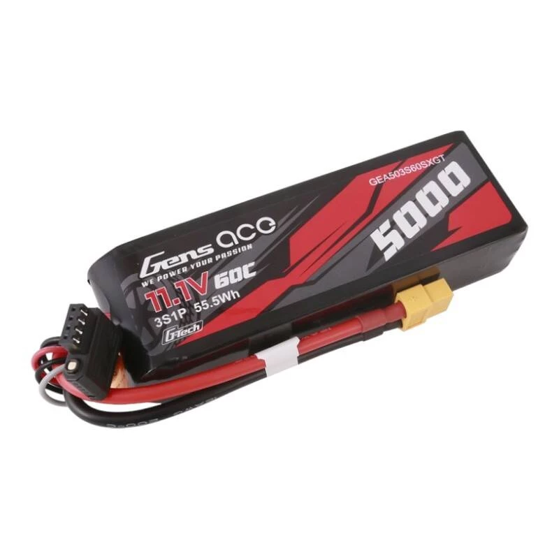 Gens ace G-Tech 5000mAh 11,1V 60C 3S1P LiPo z wtyczką XT60