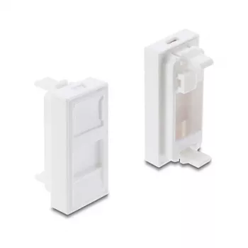 Zatrzaskowa osłona modułu H do modułu Keystone 1-port DELOCK 22,5×45 mm ABS biała
