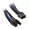 Kabel SilverStone PCI-8-Pin na PCIe-6+2-Pin, 250 mm - czarny/niebieski