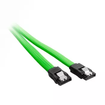 CableMod ModMesh – Kabel SATA – Serial ATA 150/300/600 – SATA (W) do SATA (W) – 60 cm – jasnozielony (CM-CAB-SATA-N60KLG-R)