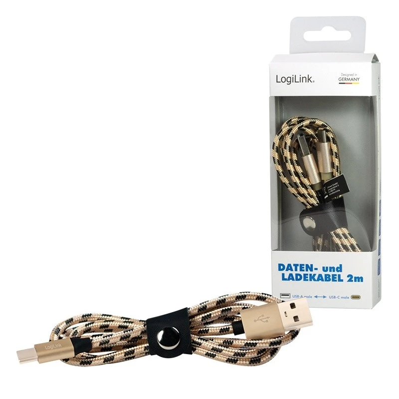 Kabel synchronizacyjny i ładujący USB 2.0 AM do USB-C męski