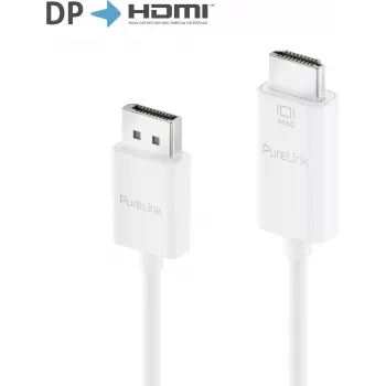 Aktywny kabel przejściówkowy PureLink DisplayPort 1.2 do HDMI 2.0, 4K60Hz (444), wtyk DisplayPort / wtyk HDMI