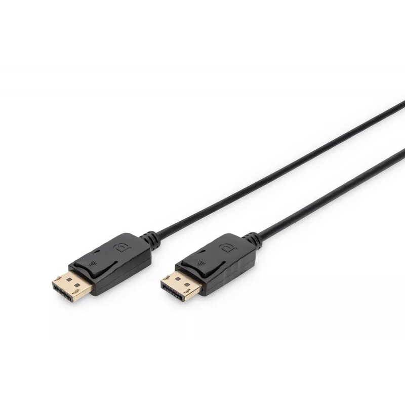 Kabel połączeniowy DisplayPort z zatrzaskami 1080p 60Hz FHD Typ DP / DP M / M czarny 1m