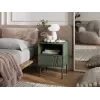 Szafka nocna cama meble TRESSE 44×40×53 cm zielony mat, 1 szuflada, komplet 2 szt.