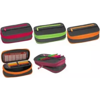 Miękki piórnik WEDO Neon Stretch Zielono-Szary