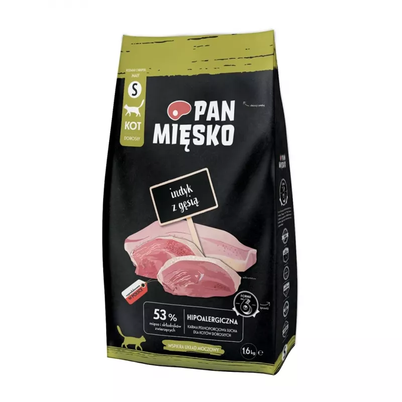 Dry cat food Pan Mięsko Turkey with Goose S 1.6 kg