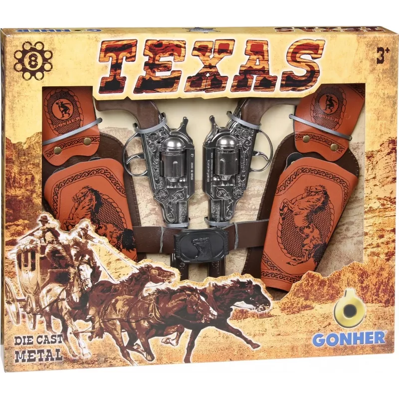 Gonher Zestaw Texas Rewolwer 8 Strzałów (234/0)