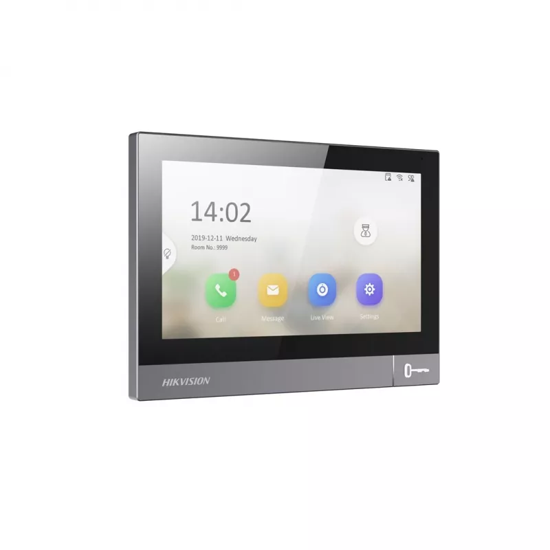 Wideodomofon – stacja wewnętrzna Hikvision DS-KH8381-WTE1 7 cali 1024x600, PoE, Wi‑Fi, MicroSD
