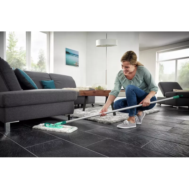 Mop płaski Leifheit Profi XL cotton plus — szerokość 420 mm, obrotowa głowica 360°, bawełna/włókno, trzonek aluminiowy