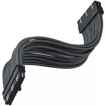 SilverStone PP07E - kabel przedłużający zasilania - ATX, 24-pin (W) do ATX, 24-pin (M) - 30 cm - czarny