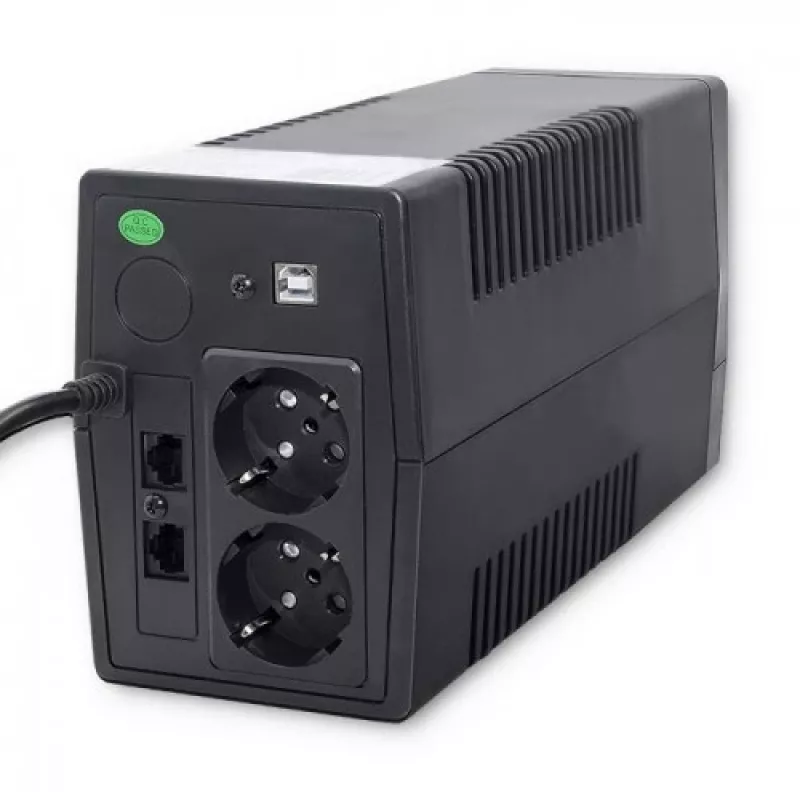 Qoltec Monolith zasilacz awaryjny (UPS) Online 1 kVA 600 W 2 gniazda SCHUKO