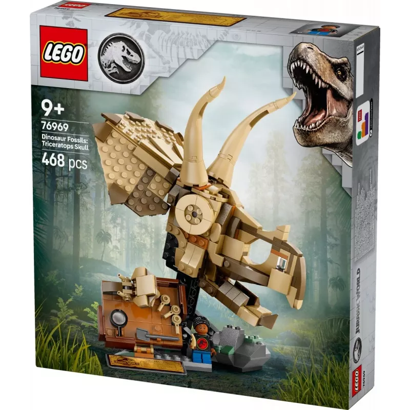 LEGO JURASSIC WORLD 76969 Skamieliny dinozaurów: Czaszka triceratopsa