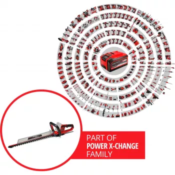 Power X-Change Nożyce do żywopłotu akumulatorowe GE-CH 18/60 Li-Solo, 18 V (czerwono-czarne, bez akumulatora i ładowarki)