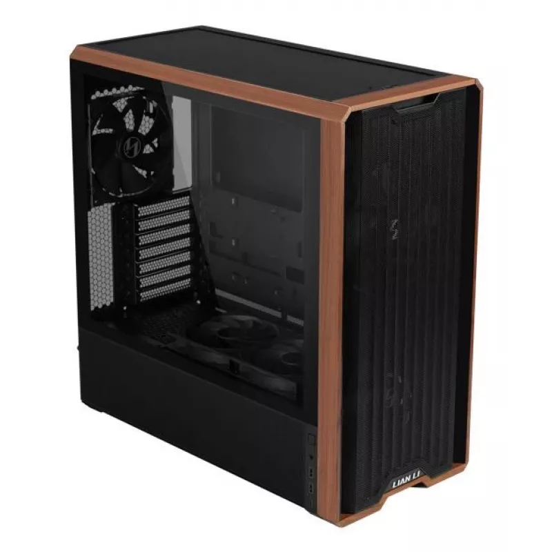 Obudowa PC Lian Li Lancool LAN217X Midi Tower Czarna, Drewno