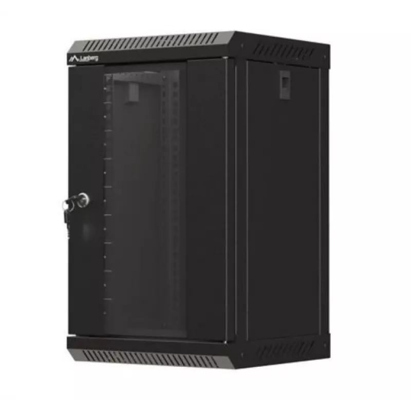 Szafa rack Lanberg WF11-3309-10B 9U Szafa ścienna Czarny